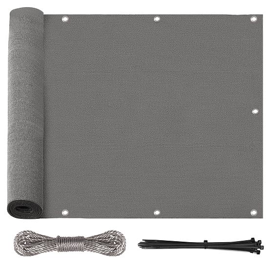 Balcony Protective Mat Grey 1x5 m