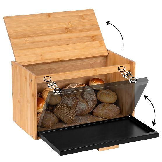 Bamboo Bread Box CHARLES