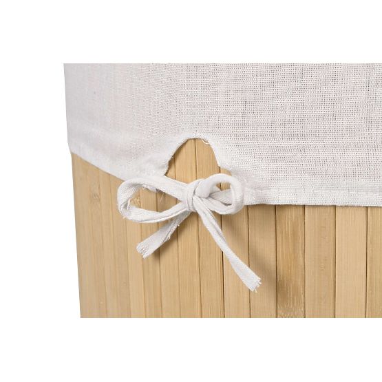 Bamboo Corner Laundry Basket with Lid Natural 60L