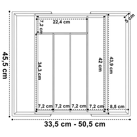 Bamboo Cutlery Organizer IKAR