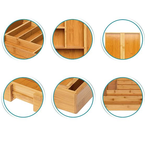 Bamboo Cutlery Organizer IKAR