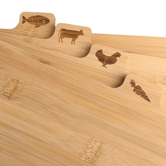 Bamboo Cutting Board Skara Set of 4 Pieces