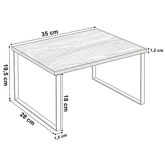 Bamboo Kitchen Shelf GINGER MAX Rustic