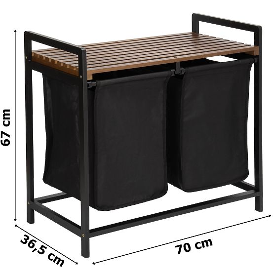 Bamboo Laundry Basket HANOI BLACK