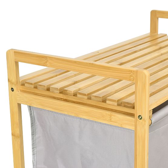 Bamboo Laundry or Toy Basket HANOI 2 Compartments DUO COLOR