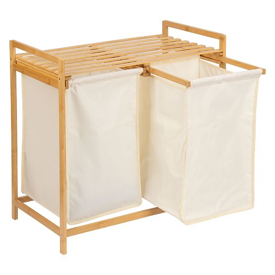 Bamboo Laundry or Toy Basket HANOI 2 Compartments
