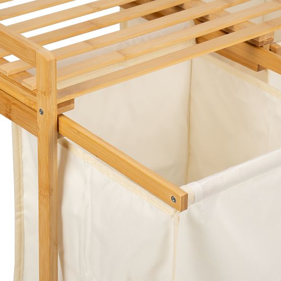 Bamboo Laundry or Toy Basket HANOI 2 Compartments