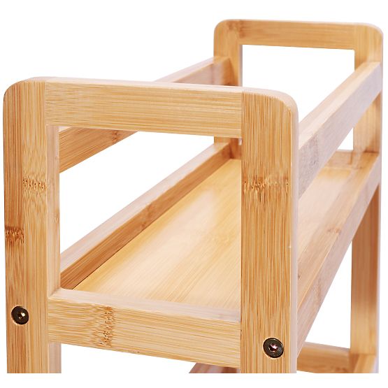 Bamboo Rolling Shelf INAKI 3 Levels Natural