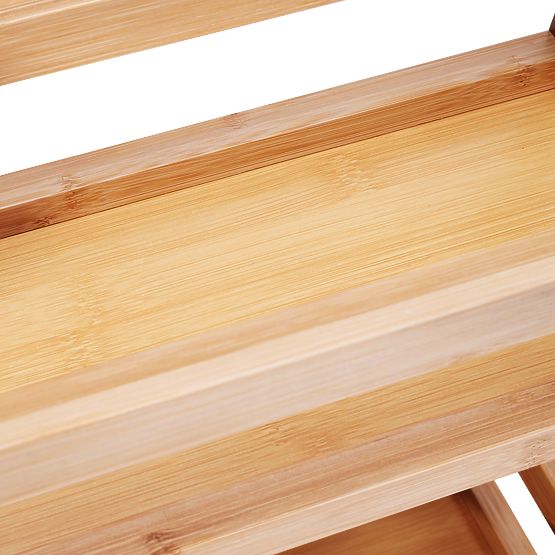 Bamboo Rolling Shelf INAKI 3 Levels Natural