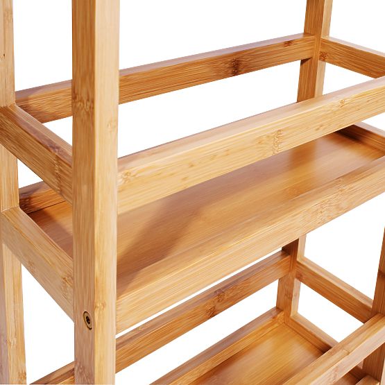 Bamboo Rolling Shelf INAKI 3 Levels Natural