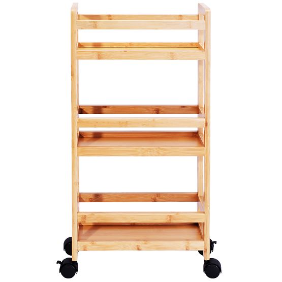 Bamboo Rolling Shelf INAKI 3 Levels Natural