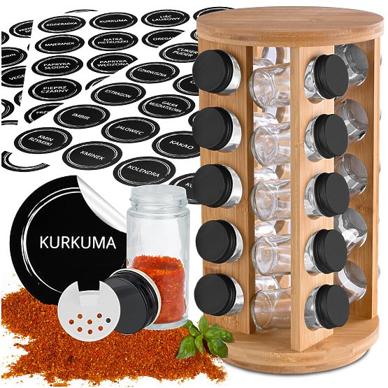 Bamboo Rotating Spice Rack ROTOR