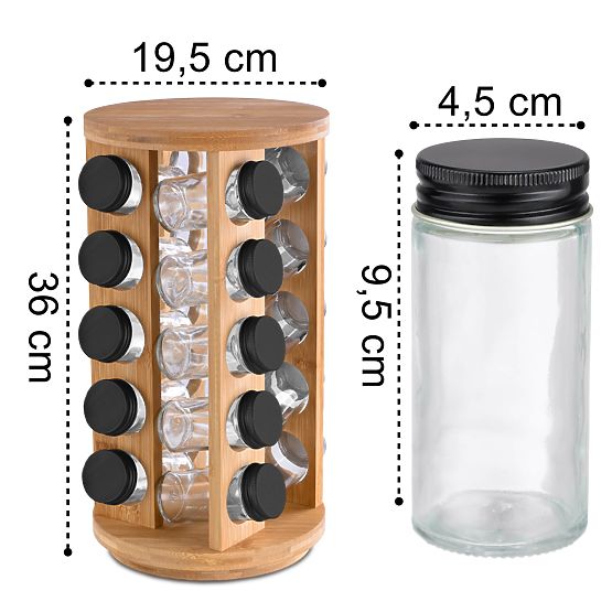 Bamboo Rotating Spice Rack ROTOR