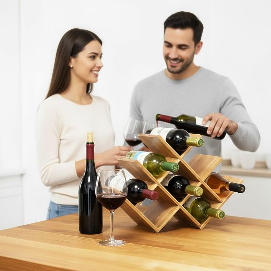 Bamboo Wine Rack SOLARIS Natural