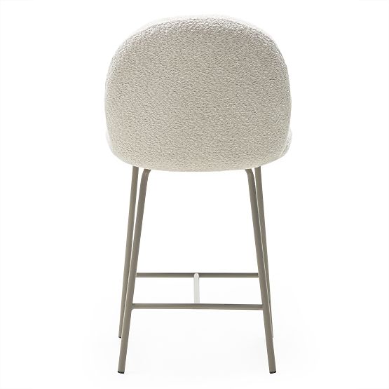 Bar Stool Fiori Light Beige, Rounded Shapes