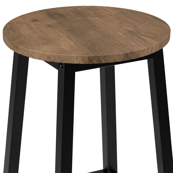 Bar Stool Flint Rustic Loft Industrial Aged Oak