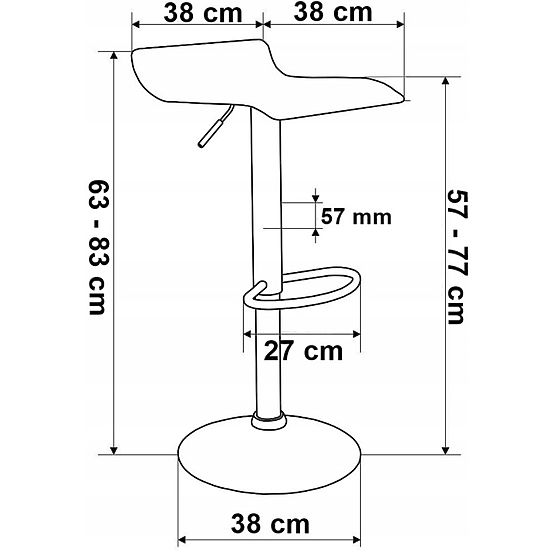 Bar Stool Hoker Porti Black