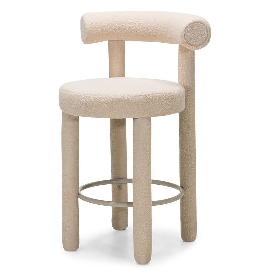 Bar Stool Pedro 2.0, Beige, Boucle