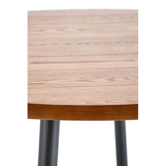 BARRY round table, top - walnut, legs - black (1p=1pc)