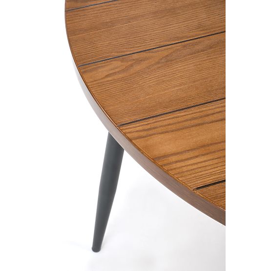 BARRY round table, top - walnut, legs - black (1p=1pc)