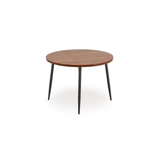 BARRY round table, top - walnut, legs - black (1p=1pc)