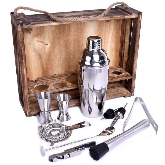 Bartender Set LOGAN 11 Pieces with Box