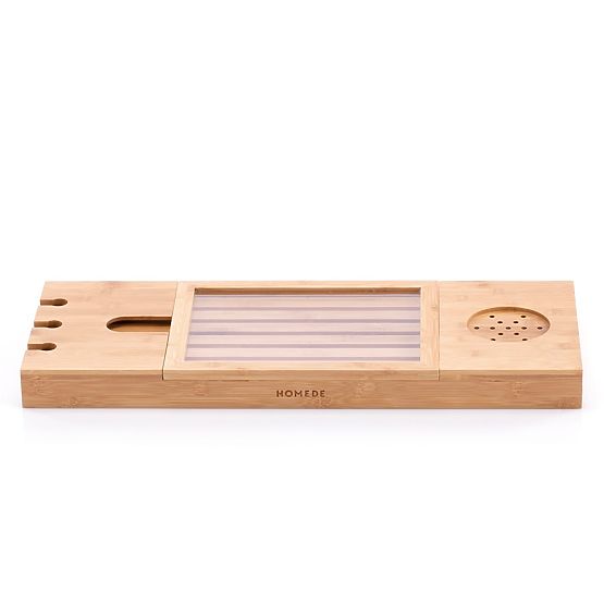 Bathroom Accessories MELEDYN Light Brown Boho Style Freestanding for Indoor Use Homede