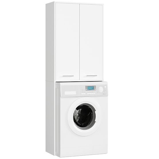 BATHROOM CABINET FIN 180 COLUMN WASHING MACHINE FULL 2D - WHITE