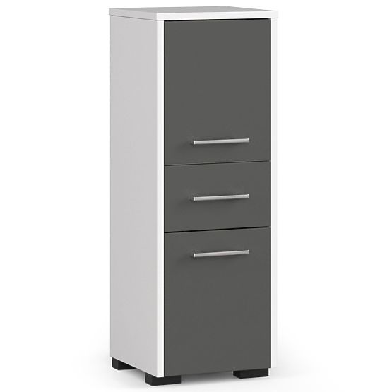 BATHROOM CABINET FIN COLUMN 30 2D 1SZ 85cm PK WHITE / GRAY