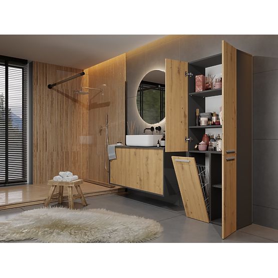 Bathroom Cabinet Nel 1K/DD ANTHRACITE ARTISAN