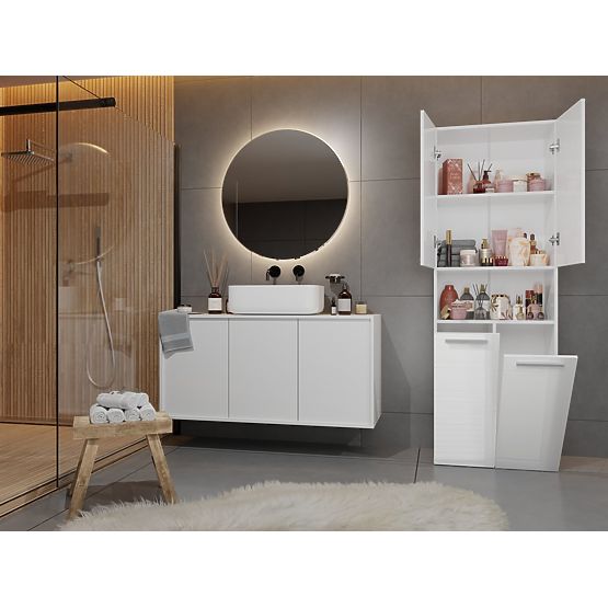 Bathroom Cabinet Nel 2K/DK WHITE GLOSS