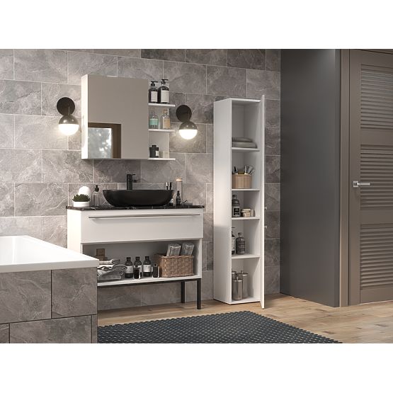 Bathroom Cabinet Nel II WHITE GLOSS