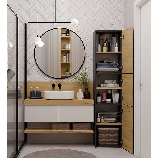 Bathroom Cabinet Sara S43 ANTHRACITE ARTISAN