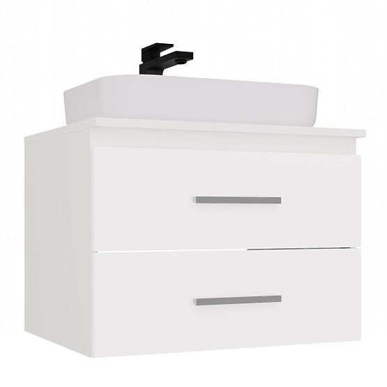 BATHROOM CABINET UNDER SINK NEL 60 WITH 2 DRAWERS WHITE