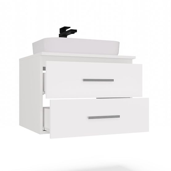 BATHROOM CABINET UNDER SINK NEL 60 WITH 2 DRAWERS WHITE