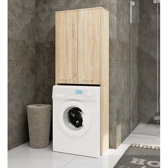 BATHROOM COLUMN FIN 180 WASHING MACHINE FULL 2D - OAK SONOMA