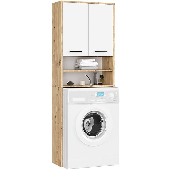 BATHROOM SHELF FIN COLUMN 2D WASHING MACHINE ARTISAN - WHITE