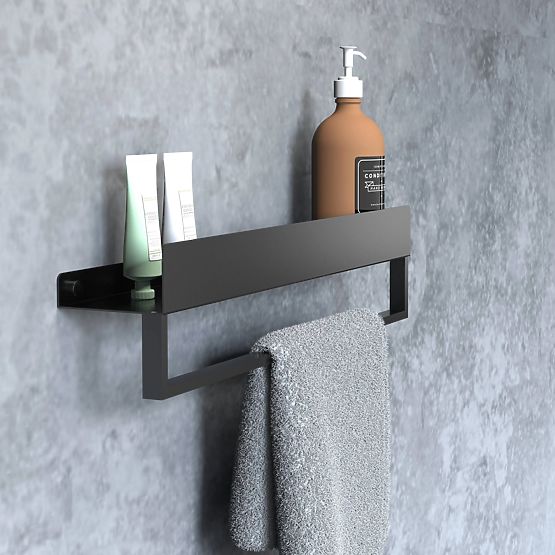 Bathroom Shelf for Bathtub SF01 45cm Black Matte