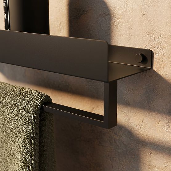 Bathroom Shelf for Bathtub SF01 60 cm Black Matte