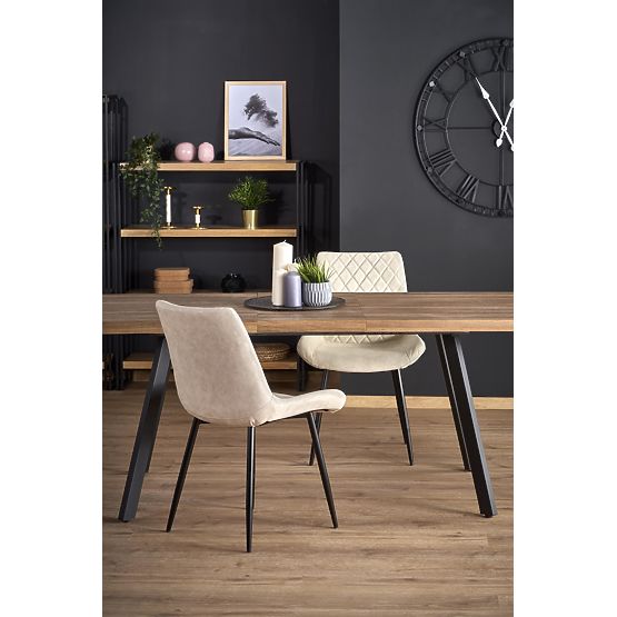BERLIN Extendable Table 140-180 cm, Top - Walnut, Frame - Black (2p=1pc)