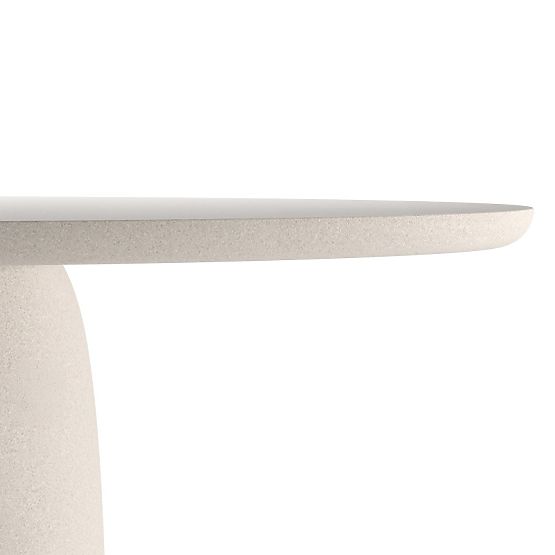Biellora Garden Table 200 cm, Cement, Oval, Light Beige, Matte
