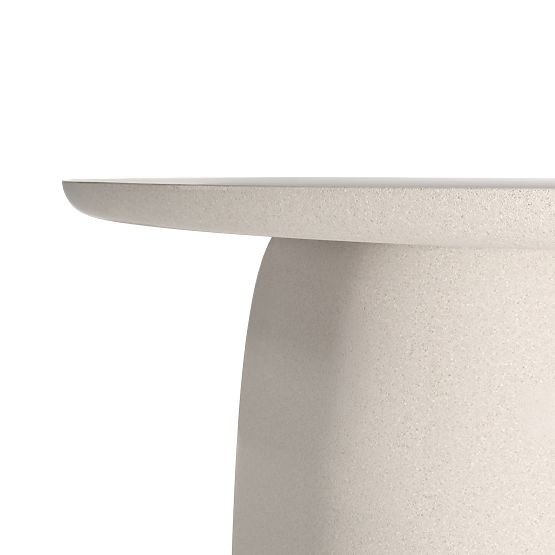 Biellora Garden Table 200 cm, Cement, Oval, Light Beige, Matte