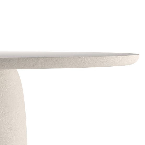 Biellora Garden Table 200 cm, Cement, Oval, Light Beige, Matte