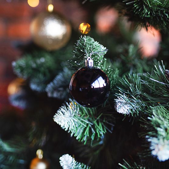 BLACK CHRISTMAS BALLS 100PCS KL-21X04