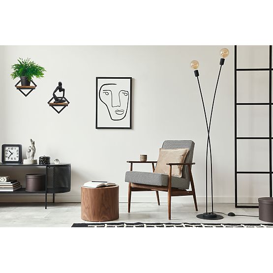 Black Metal Wall Planter Doron Rustic Loft