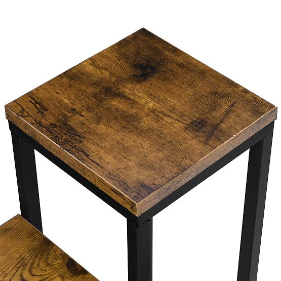 Black Plant Stand Hazel Rustic Antique Oak