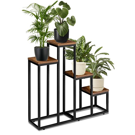 Black Plant Stand Pallen Old Oak