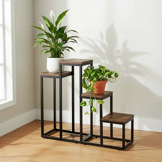 Black Plant Stand Pallen Old Oak