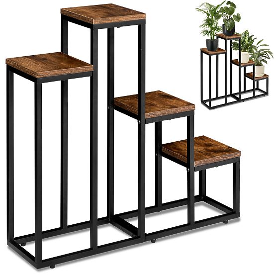 Black Plant Stand Pallen Old Oak