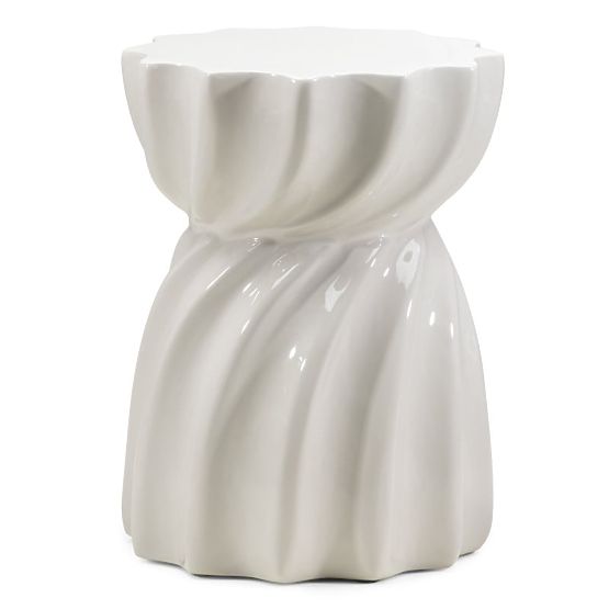 Bloom Side Table 35 cm, Taupe, Glossy